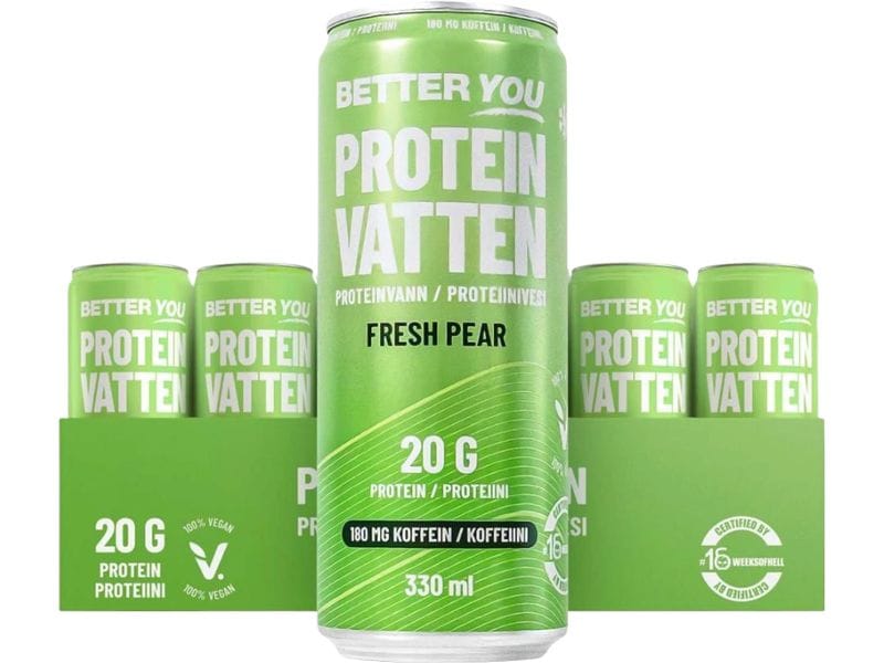Better You Soda Vegan Protein Soda Fresh Pear, koffeinhaltig 24 x 330 ml