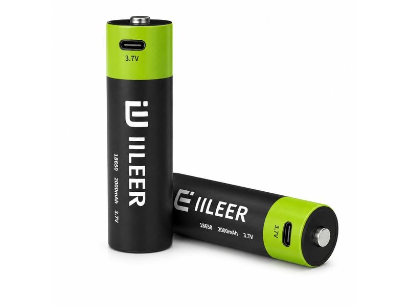 [2174653] IILEER IILEER 18650 Lithium Akkus 2000 mAh 2 Stück