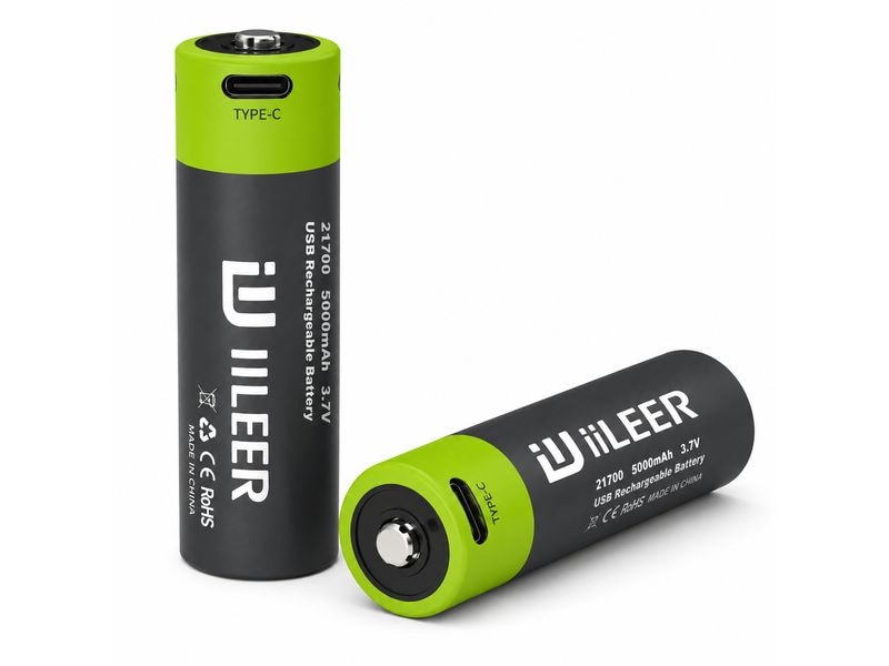 [2174654] IILEER IILEER 21700 Lithium Akkus 5000 mAh 2 Stück