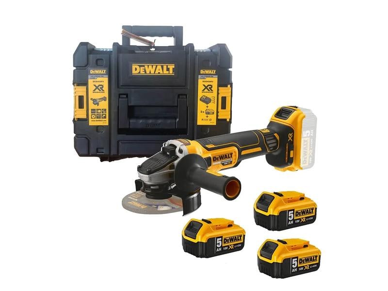 [1355894] DEWALT Winkelschleifer 18 V DCG405P3 3x 5 Ah Akku
