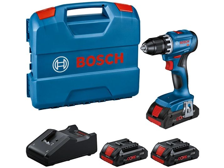 [2103256] Bosch Professional Akku-Bohrschrauber GSR 18 V-45 + 3x 4.0 Ah