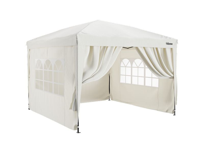 Tristar Pavillon mit abnehmbaren Seitenwänden Beige 3 m
