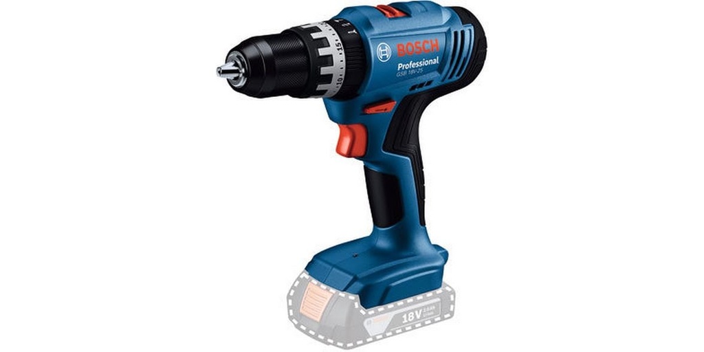 Bosch Professional Akku-Schlagbohrschrauber GSB 18 V-25 + 2.0 Ah + 4.0 Ah