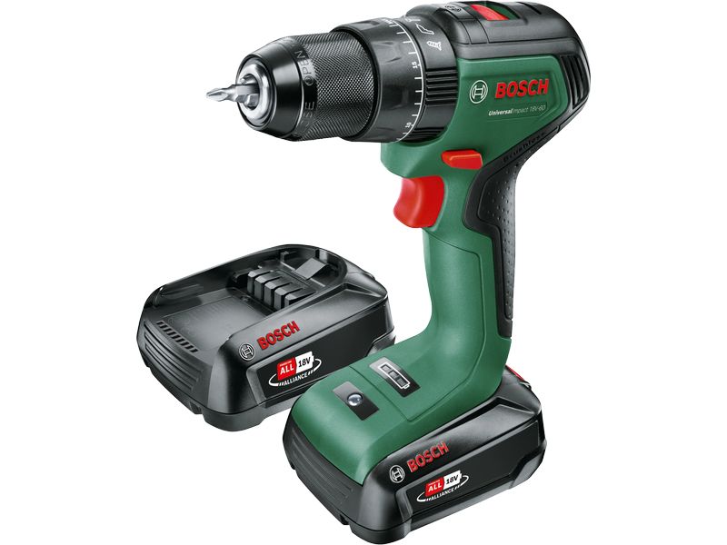 Bosch Akku-Schlagbohrmaschine UniversalImpact 18 V-60 2 x Akku