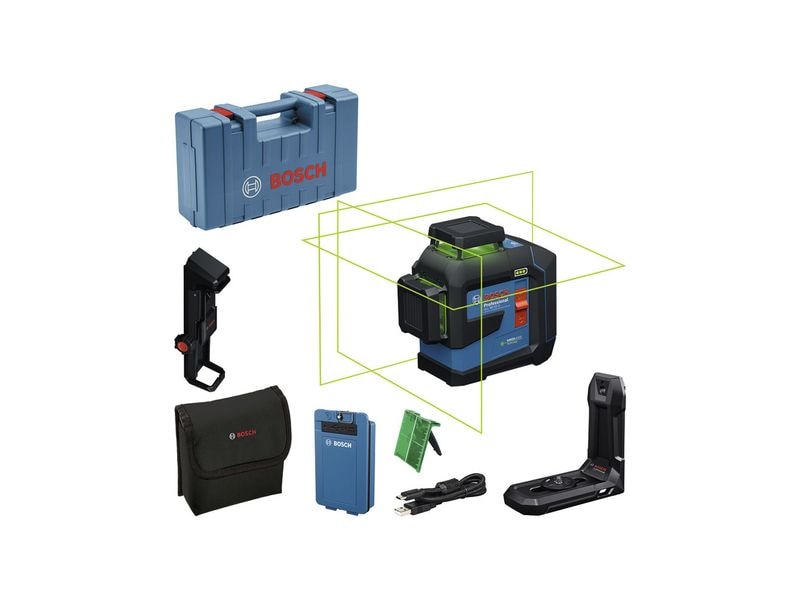 Bosch Professional GLL 80-33 G+LB10+DK20+BA3.7 VXL+cbl+case+pouch+TP