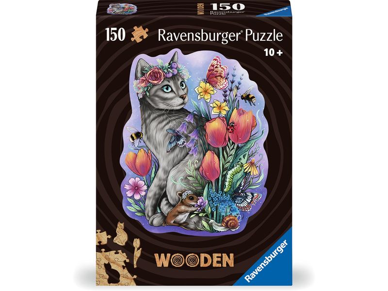 Ravensburger Holz-Puzzle Lovely Cat 150 Teile