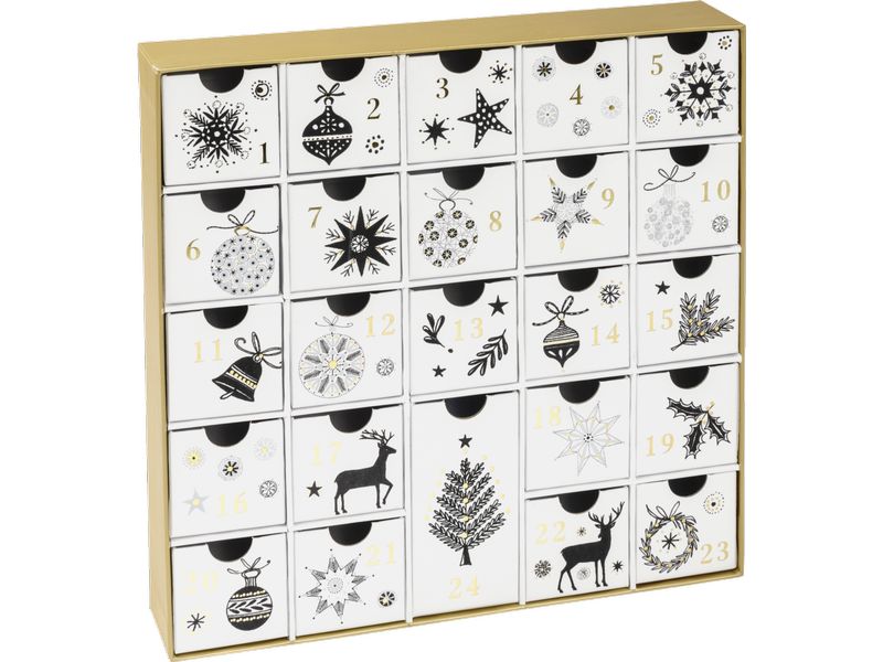Stewo Adventskalender Geschenkbox Karton 28 x 28 x 3.5 cm