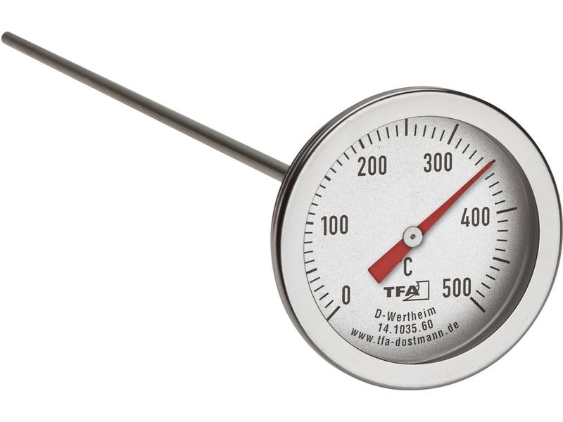TFA Dostmann Backofenthermometer Profi, Edelstahl, mit langem Fühler