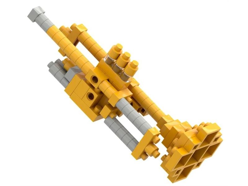 BRIXIES Bausteinmodell Trompete aus 89 Bausteinen
