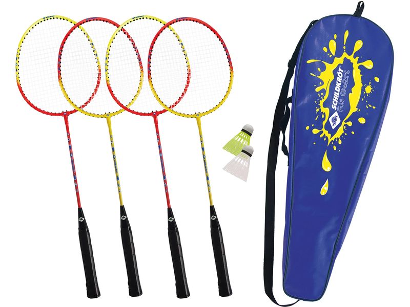 Schildkröt Funsports Schildkröt Federball Set 4-Player 4 Schläger, 2 Federbälle,