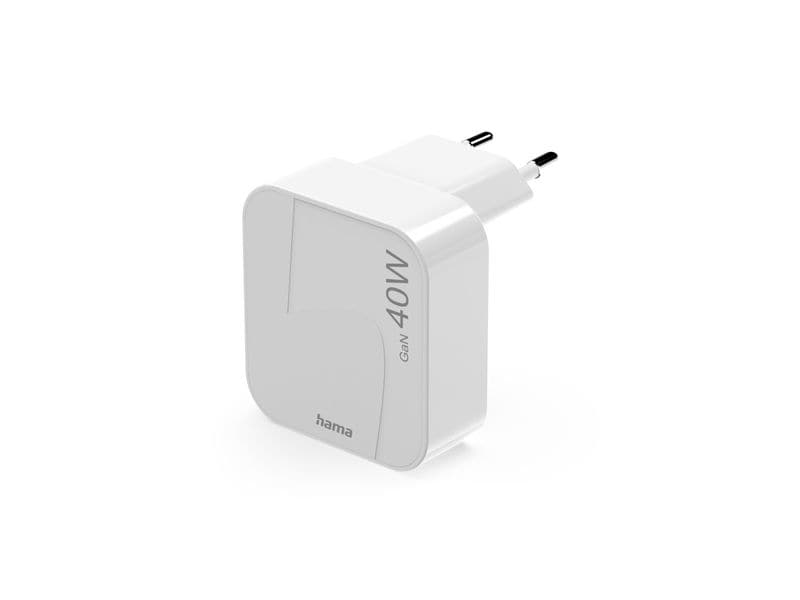 [2141850] Hama Schnellladegerät GaN 2x USB-C PD 40 W Weiss