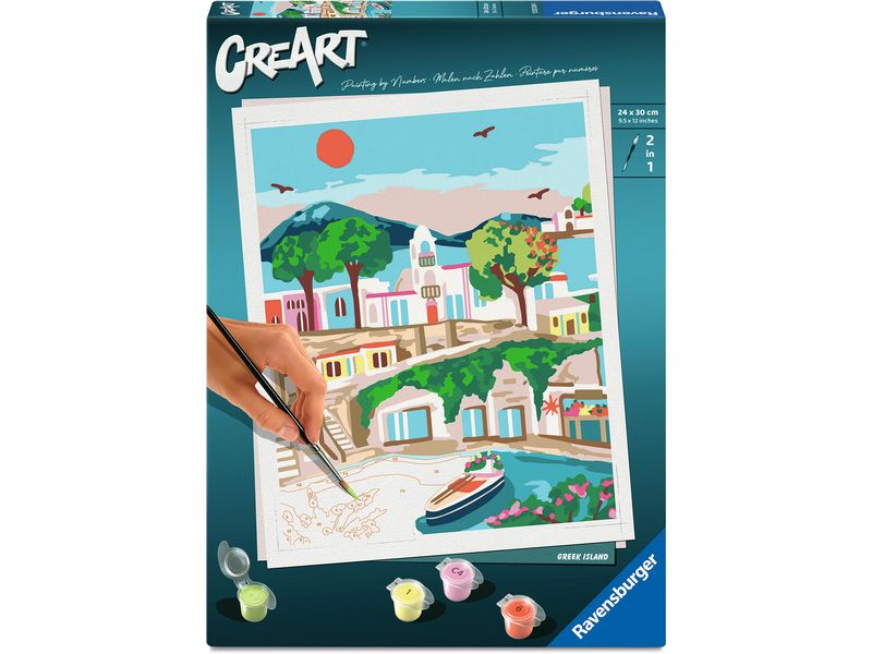 Ravensburger Malen nach Zahlen CreArt, Adults Trend – Griechische Insel