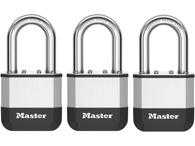 Masterlock Vorhängeschloss Elite 52 mm 3er Schwarz Edelstahl/Kevlar