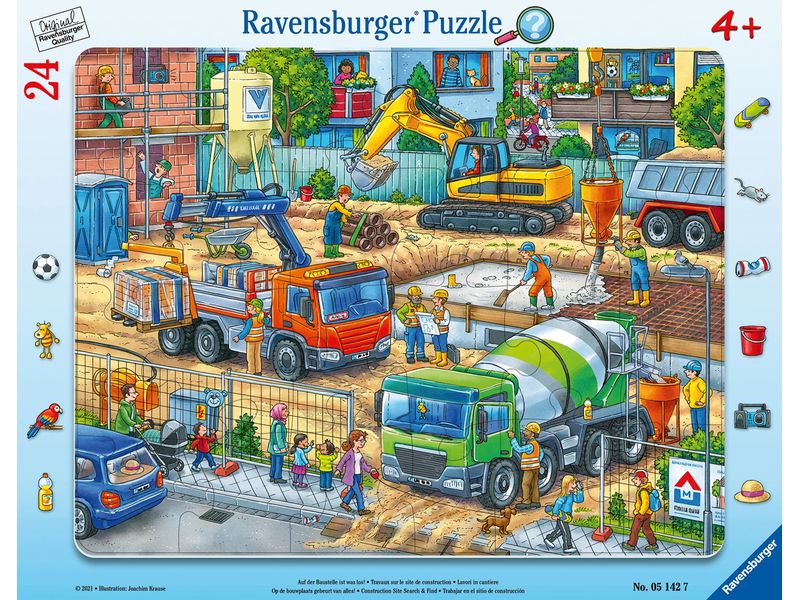Ravensburger Puzzle Auf der Baustelle ist was los 24 Teile