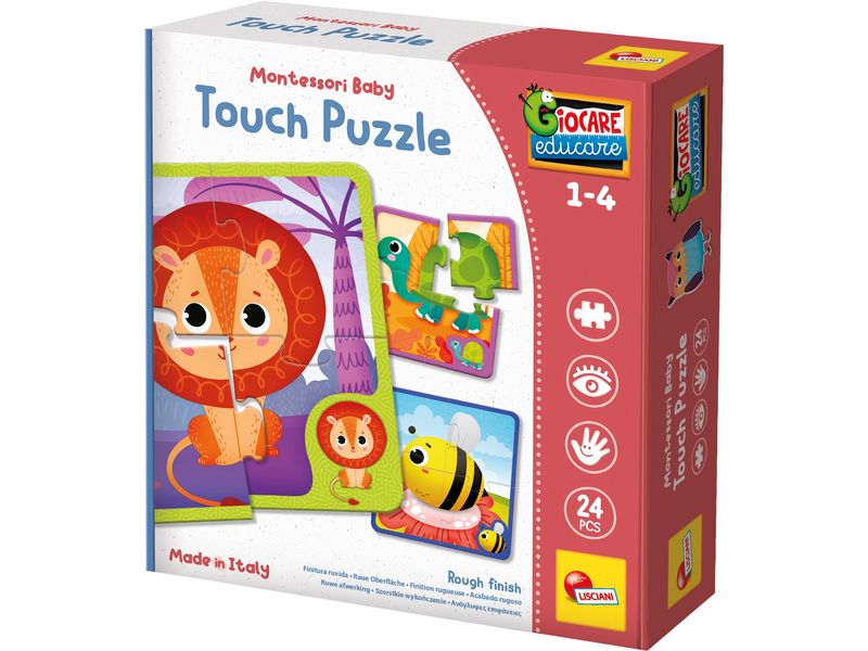 Lisciani Touch Puzzle Montessori, Baby, 6 Motive à 4 Teile