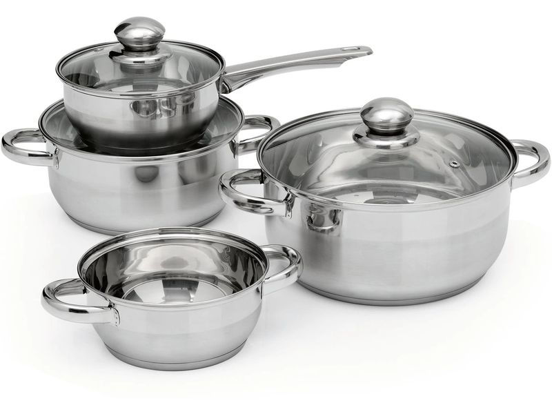 BRATmaxx Pfannen-Set Kochtopfset 7-teilig, 17.2 cm/21.4 cm/25.4 cm