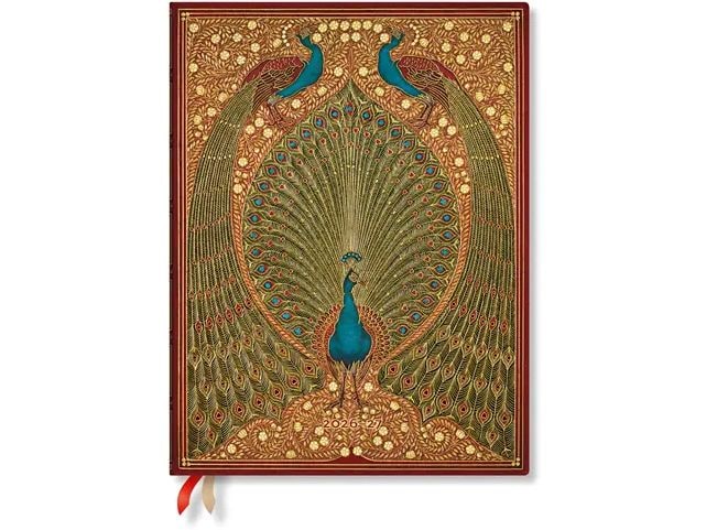 Paperblanks Taschenagenda 26/27 Hafiz‘ Pfauen 2026/2027, Mehrfarbig