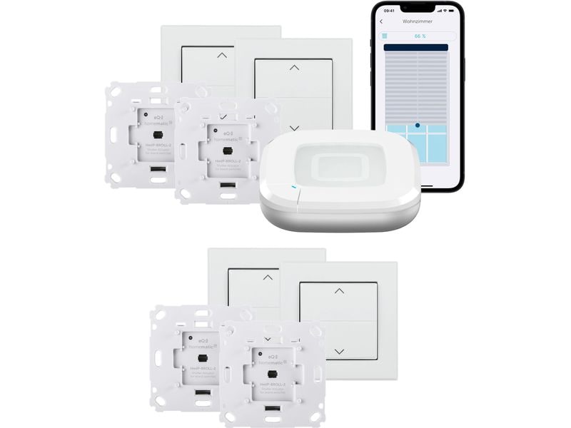 [2142707] Homematic IP IP Starter Set Rollladensteuerung 4-fach