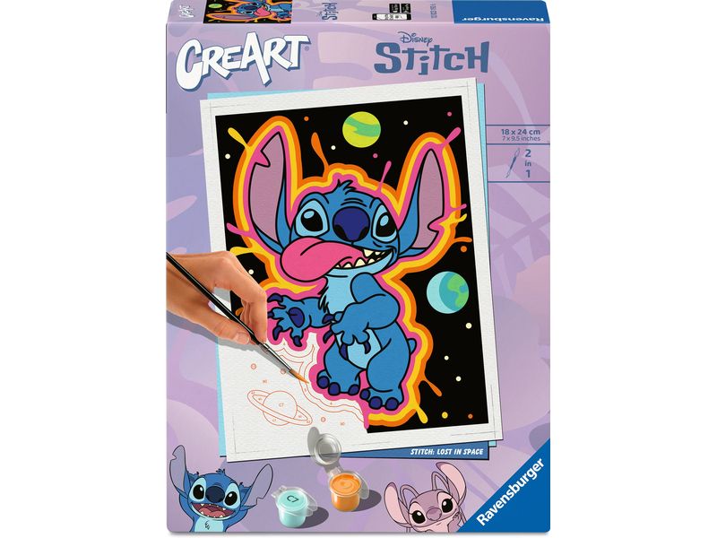 Ravensburger Malen nach Zahlen CreArt – Disney Stitch: Verloren im All