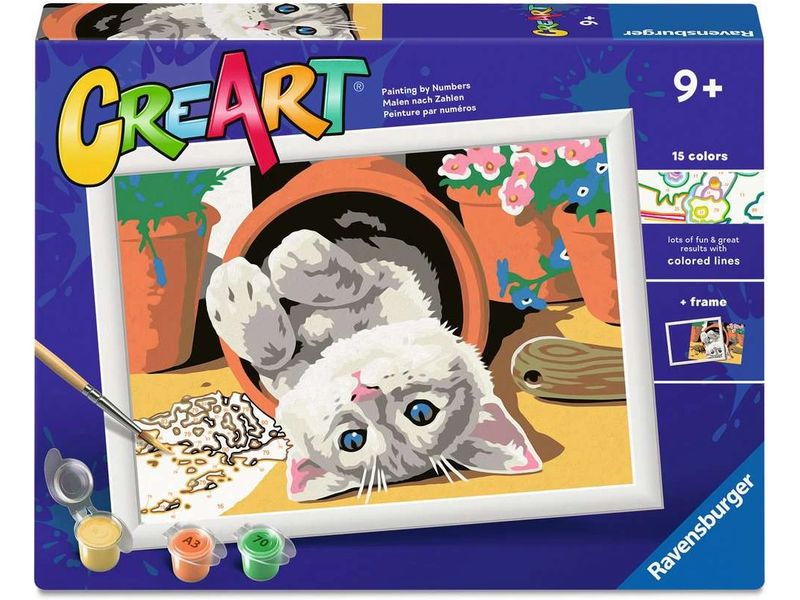 Ravensburger Malen nach Zahlen CreArt – Freches Kätzchen