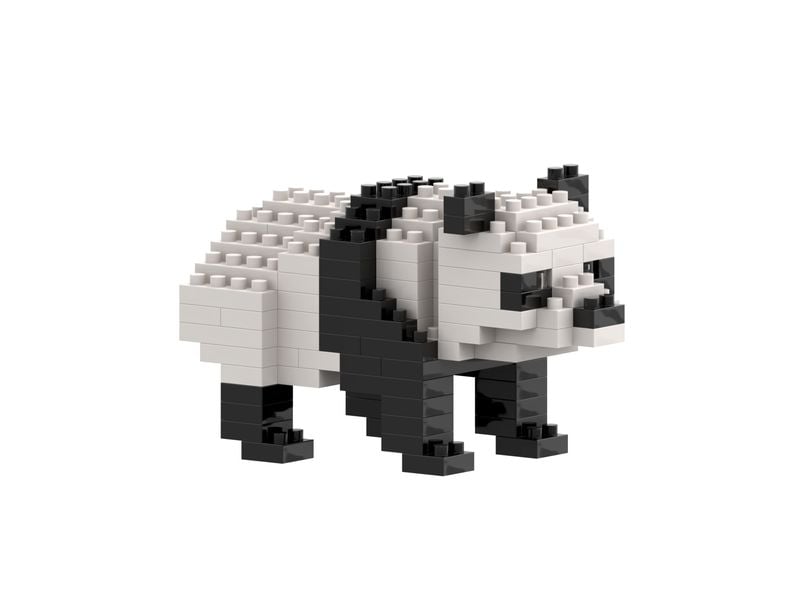 BRIXIES Bausteinmodell Panda Bär stehend aus 127 Bausteinen