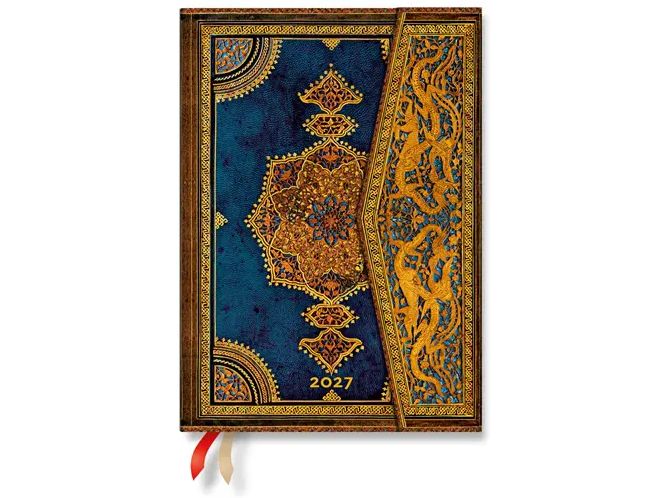 Paperblanks Wochenagenda Safawidisch Indigo 2027, Blau