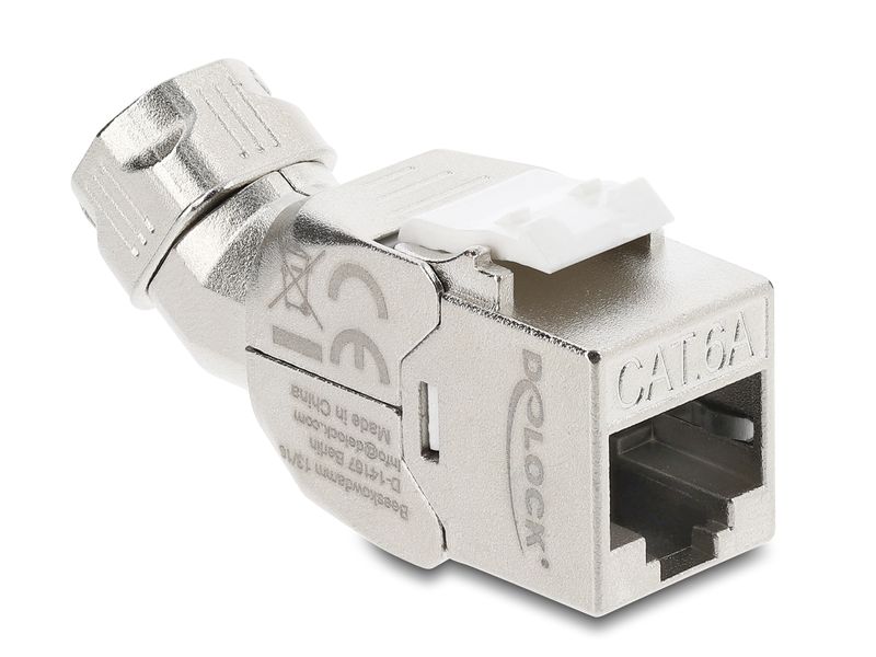 Delock Keystone-Modul RJ45 Buchse zu LSA Cat.6A 45°