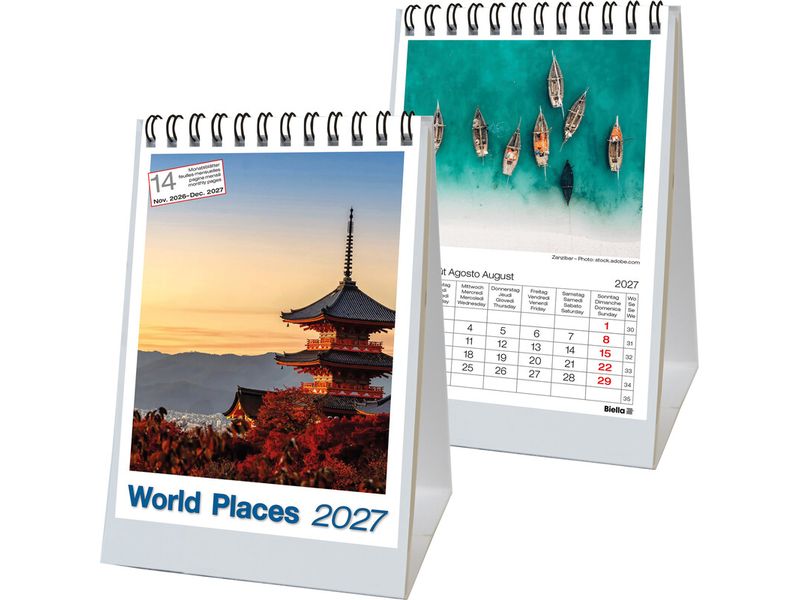 Biella Desktop Imago 10.5 x 14.8 cm 14 Monate World Places