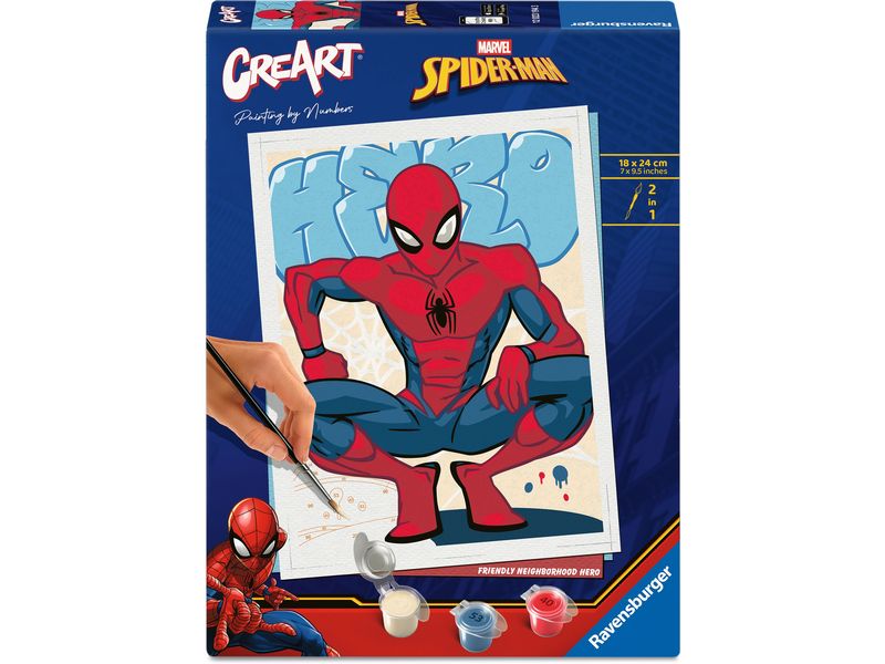 Ravensburger Malen nach Zahlen CreArt,Spider-Man – Held der Nachbarschaft