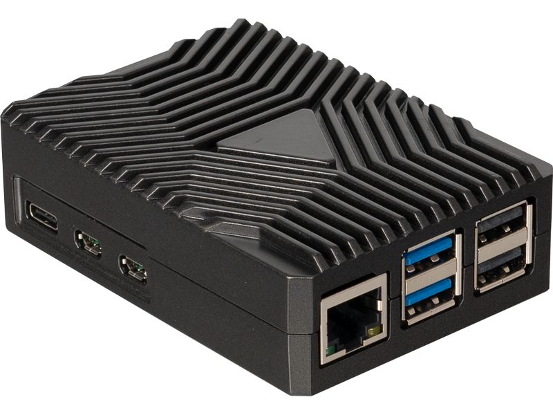 [2158907] jOY-iT Gehäuse für Raspberry Pi 5 Aluminium, Schwarz