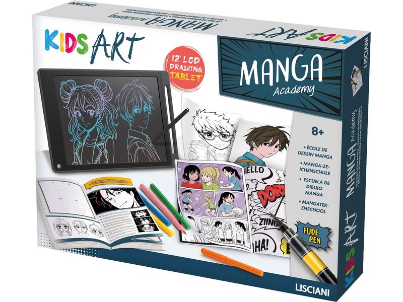[2169415] Lisciani Manga Zeichenschule LCD Schreibtafel, Comic-Heft