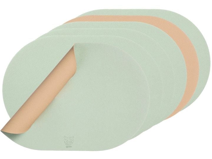 Björn Wendbares Tischset «oval» 30 cm x 44.5 cm, Grün/Rosa