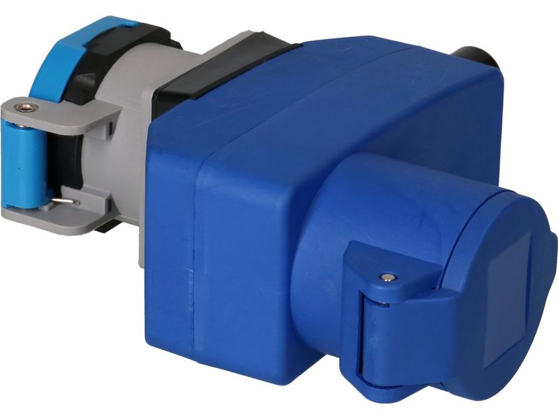 maxCAMP Winkelkupplung CEE16-3 + Typ23, IP44 Blau