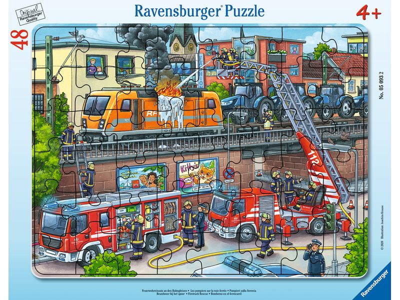 Ravensburger Puzzle Feuerwehreinsatz an den Bahngleisen 48 Teile