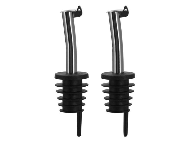 Westmark Weinausgiesser Inox Eco-Pour 2-er Set, Schwarz