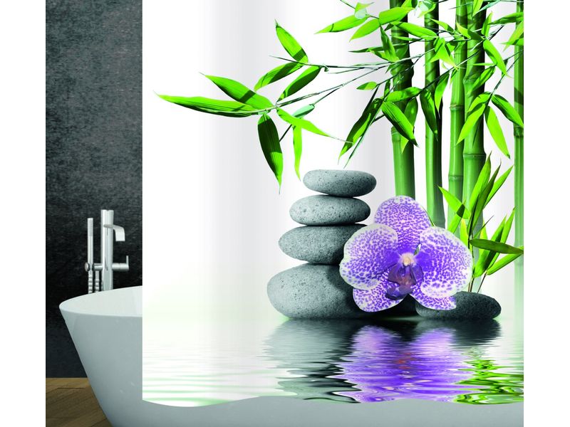diaqua® Duschvorhang Spa 240 x 180 cm, Mehrfarbig