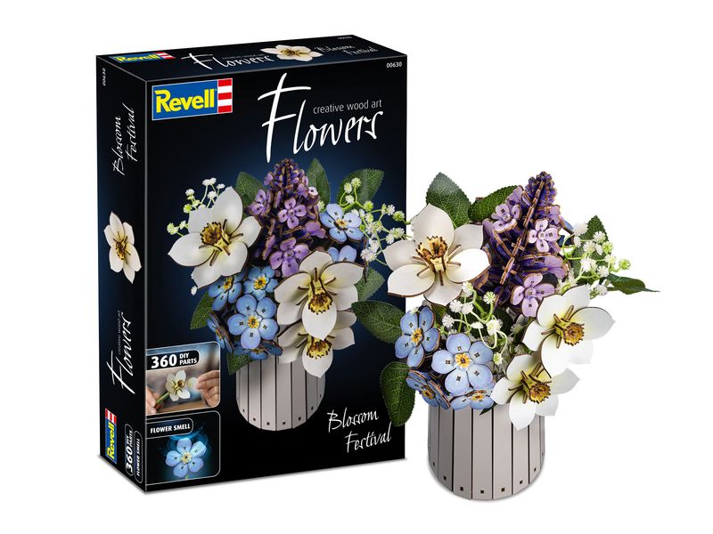 Revell Blossom Festival Holzblumenstrauss mit Vase und Duft