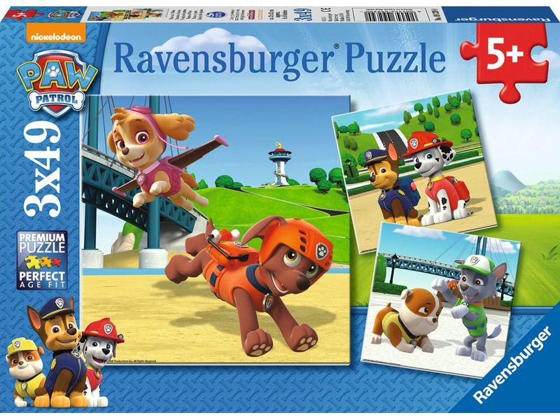 Ravensburger Puzzle Team auf 4 Pfoten 3 x 49 Teile