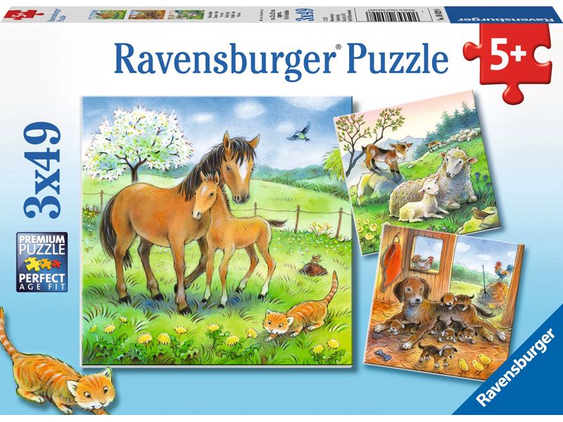 Ravensburger Puzzle Kuschelzeit 3 x 49 Teile