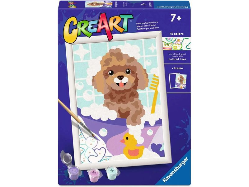 Ravensburger Malen nach Zahlen CreArt – Badender Pudel