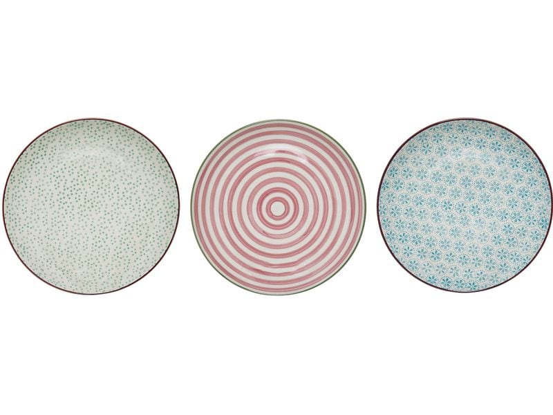 Bloomingville Teller Patrizia, Steingut, ∅ 20 cm, assortiert