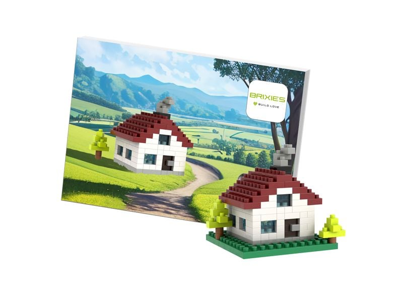 BRIXIES Bausteinmodell Haus aus 137 Bausteinen