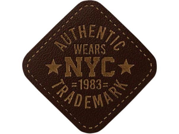 [2131806] Mono-Quick Aufnäher Leder Authentic Wears NYC 1 Stück