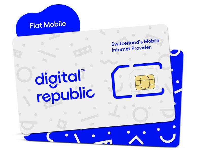 [2082578] Digital Republic Flat Mobile – SIM-Karte 30 Tage CH + 12 GB EU/USA/UK