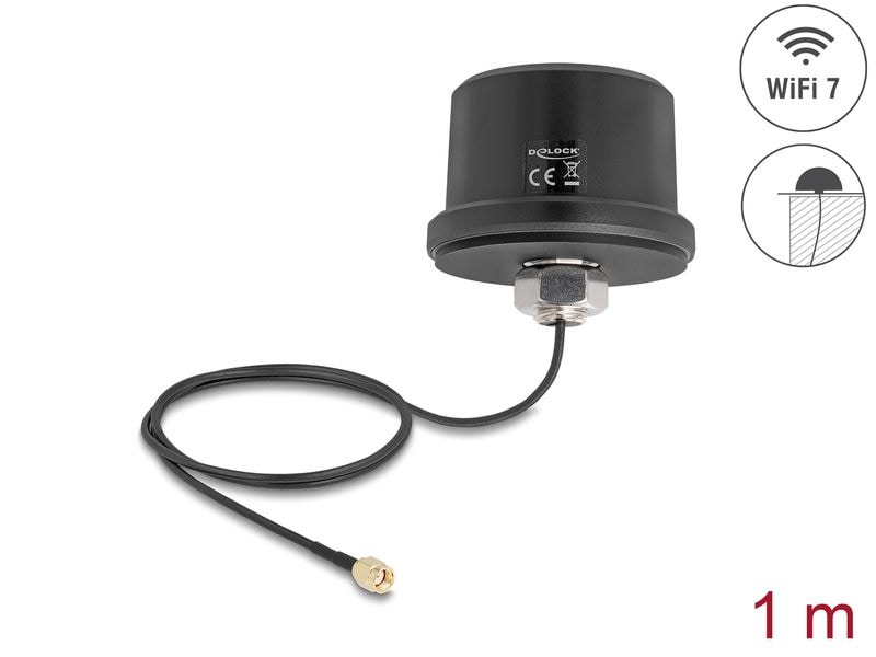 [2147854] Delock WiFi 7 Antenne RP-SMA St RP-SMA 3.5 dBi Rundstrahl