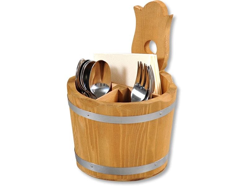 [2163054] Kesper Besteckbehälter Kiefernholz Braun 3 Fächer