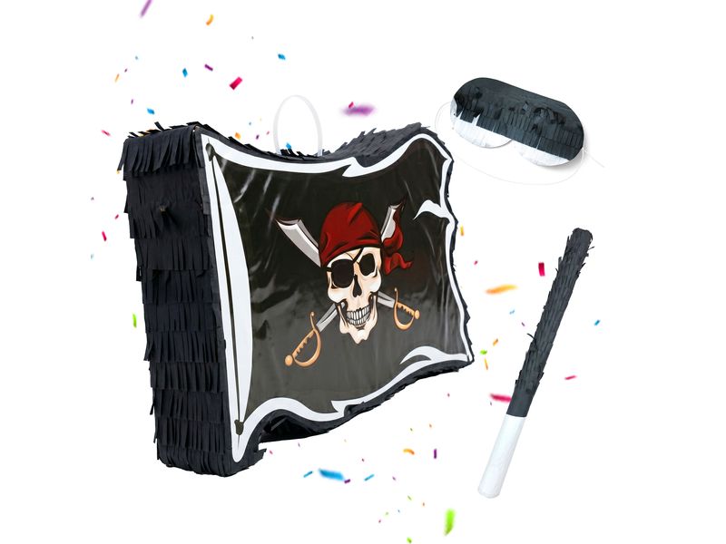 [2173814] relaxdays Piraten Pirat, Schwarz/Weiss