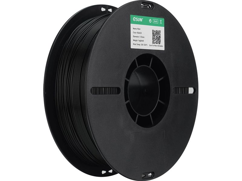eSun Filament eSun, Filament , PLA+, Schwarz 1.75 mm 1 kg