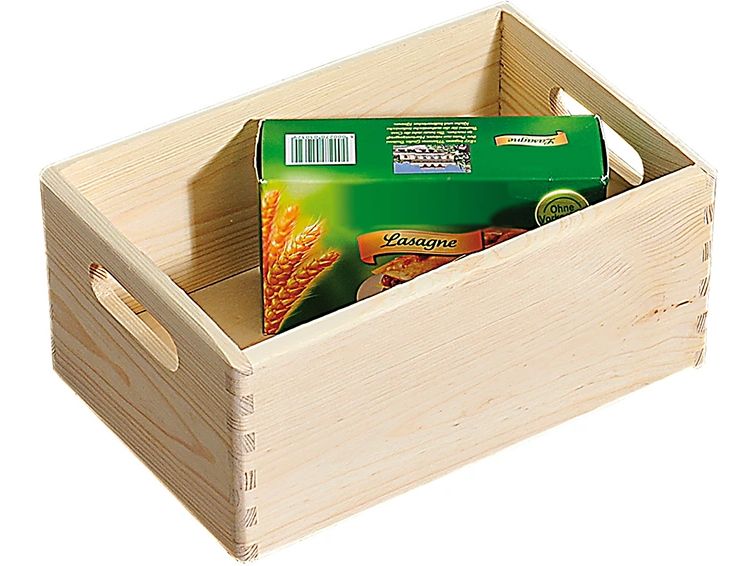 Kesper Aufbewahrungsbox Kiefernholz Natur mit Tragegriffen