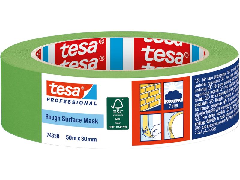 tesa Malerband Krepp für raue 50 mm x 50 m